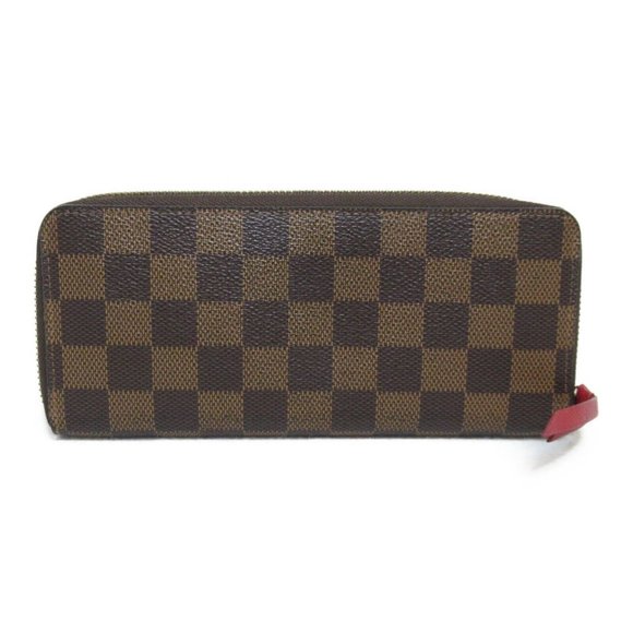 LOUIS VUITTON Portefeuille Clemence Long Wallet Damier Ebene Cerise Used - Picture 2 of 10